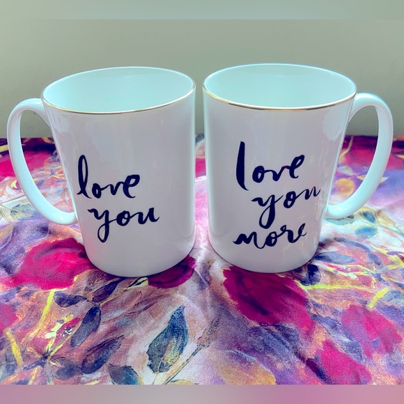 Kate Spade New York by Lenox Bridal Party Love You More Mugs 2 piece set, NWOB - Picture 1 of 5